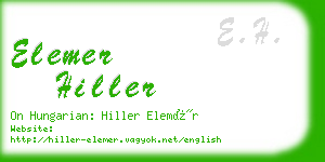 elemer hiller business card